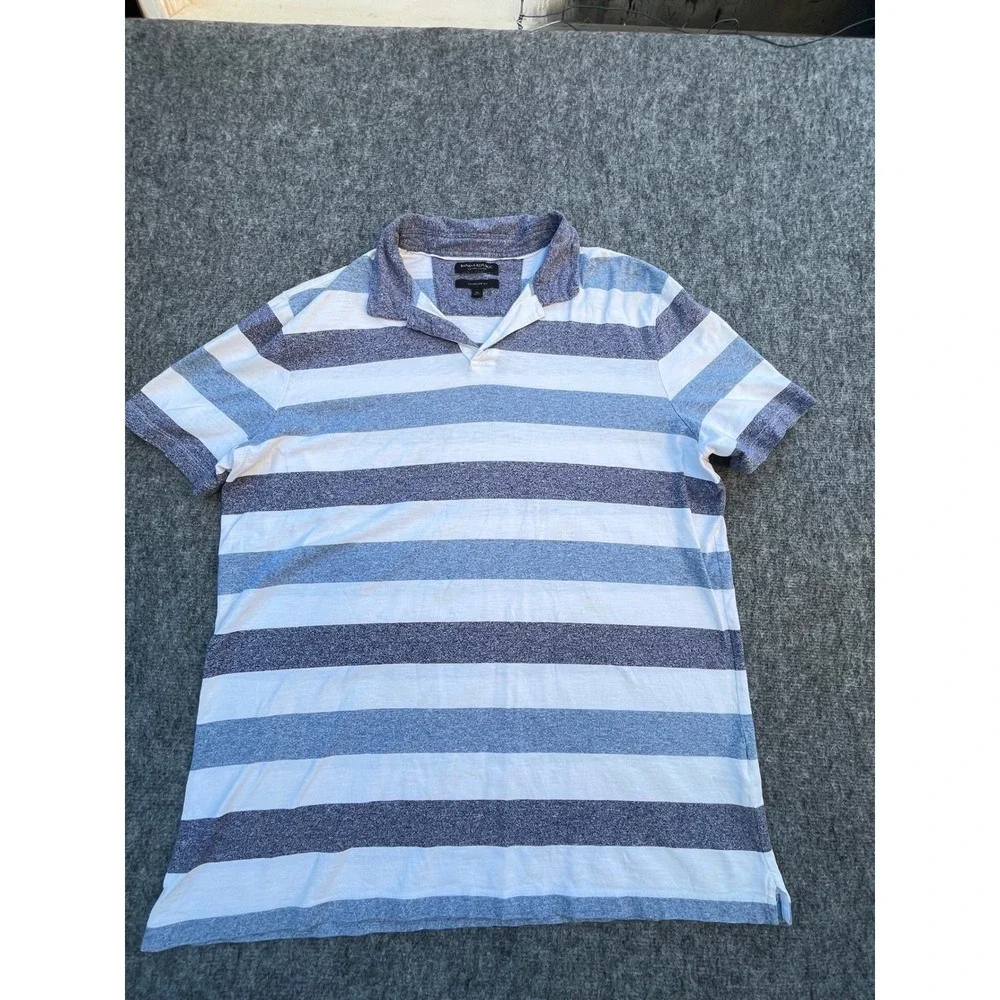 Banana Republic Mens Polo Shirt XL Extra Large Striped Standard‎ Fit